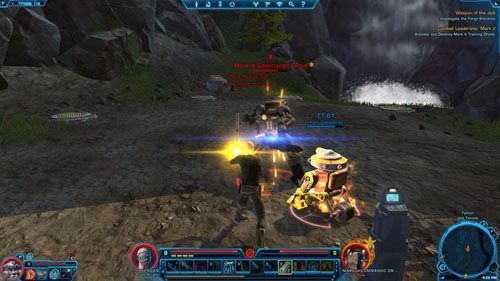 Następnie wykonaj powróć do Liama Dentiri w celu odebrania nagrody - (L08) Combat Leadership- Mark V | Tython | Star Wars The Old Republic - Star Wars: The Old Republic - poradnik do gry