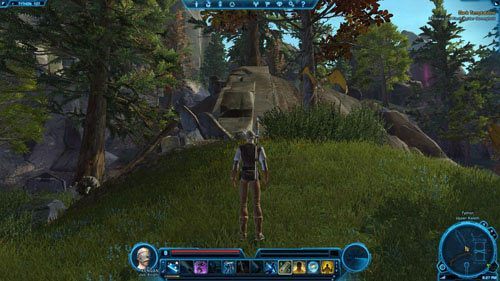 Wspinaj się po najszerzszej ścianie kolumny, aż będziesz mógł wejść na wzgórze - Galactic History 10 (+2 Willpower) | Datacrons | Star Wars The Old Republic - Star Wars: The Old Republic - poradnik do gry