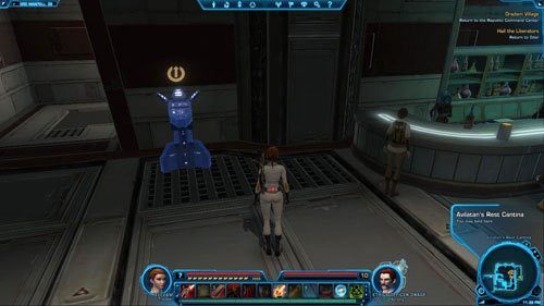 Następnie skieruj kroki do centrum dowodzenia Republiki (Republic Command Center), do którego wejście znajduje się w [3] - (L02) Hit the Ground Running | Trooper | Star Wars The Old Republic - Star Wars: The Old Republic - poradnik do gry