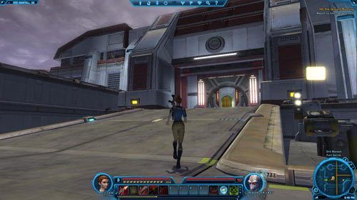 Zaraz po wejściu zaczepi cię Private Farn w [4], który utnie sobie z tobą krótką pogawędkę - (L02) Hit the Ground Running | Trooper | Star Wars The Old Republic - Star Wars: The Old Republic - poradnik do gry