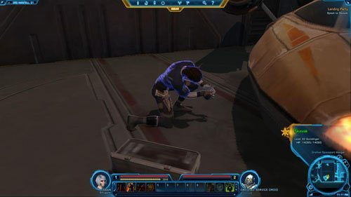 Wyjdź z hangaru przez wrota w [2] - (L02) Landing Party | Smuggler | Star Wars The Old Republic - Star Wars: The Old Republic - poradnik do gry