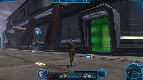 W środku wejdź po schodach w [4] na drugi poziom magazynu (Rendia Freight - Offices) - (L04) Desperate Times | Smuggler | Star Wars The Old Republic - Star Wars: The Old Republic - poradnik do gry