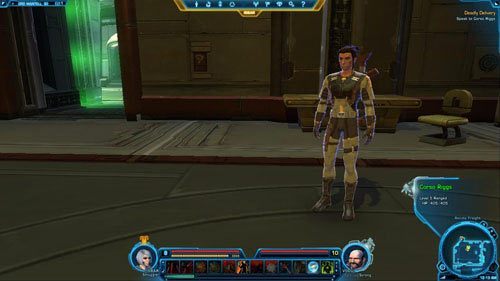 Wyjdź przez drzwi w [3] i od razu skręć w lewo - (L06) Deadly Delivery | Smuggler | Star Wars The Old Republic - Star Wars: The Old Republic - poradnik do gry