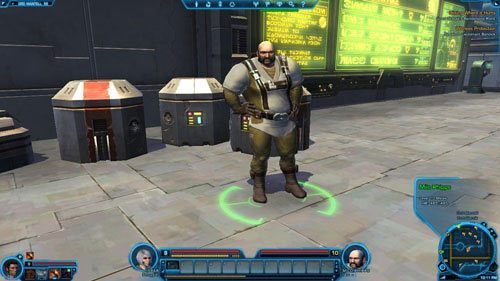 Następnie biegnij do [2], aby pomówić z Lieutenantem Bendickiem - (L09) Witness Protection | Ord Mantell | Star Wars The Old Republic - Star Wars: The Old Republic - poradnik do gry