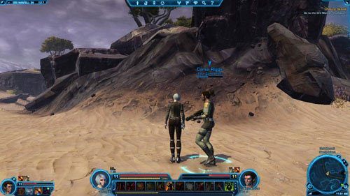 Następnie wejdź na skałę widoczną na poniższym obrazku - Galactic History 12 (+2 Aim) | Datacrons | Star Wars The Old Republic - Star Wars: The Old Republic - poradnik do gry
