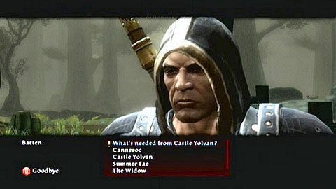 Po wykonaniu zadania A Tangled Web Barter/Garaner poprosi cię o udanie się do Castle Yolvan M6(13), gdzie możesz odkryć sposób na pozbycie się pająków - Kingdoms of Amalur Reckoning: Webwood (1) - solucja, opis przejścia - Kingdoms of Amalur: Reckoning - poradnik do gry