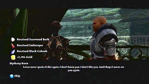 W nagrodę otrzymasz złoto, trochę ziół oraz eliksir zwiększający zadawane obrażenia - Kingdoms of Amalur Reckoning: Miasto Ysa (1) - solucja, opis przejścia - Kingdoms of Amalur: Reckoning - poradnik do gry