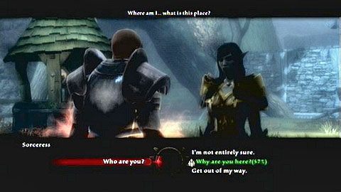 Bez względu na wybraną opcję dialogową, zostaniesz przeniesiony z powrotem do Delving Hall - Kingdoms of Amalur Reckoning: Miasto Ysa (3) - solucja, opis przejścia - Kingdoms of Amalur: Reckoning - poradnik do gry