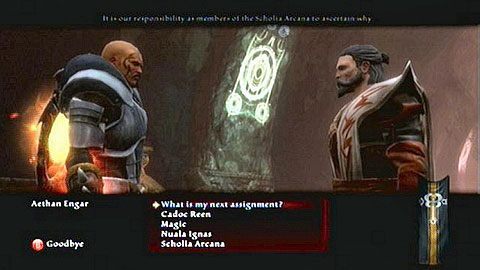 Ponownie spotkaj się Aethanem Engarem w Delving Hall M9(14) - Kingdoms of Amalur Reckoning: Miasto Ysa (3) - solucja, opis przejścia - Kingdoms of Amalur: Reckoning - poradnik do gry
