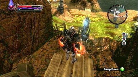 Aby zdobyć ten głaz, udaj się na południowo-zachodni kraniec lokacji, a następnie zeskocz z drewnianej kładki - Kingdoms of Amalur Reckoning: Glendara - kamienie Lorestone, mapa - Kingdoms of Amalur: Reckoning - poradnik do gry