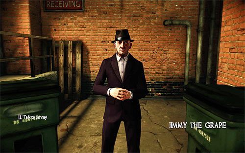Zignoruj zgromadzonych wokół miejsca startu gangsterów i od razu skieruj się do Jimmyego żeby z nim porozmawiać (klawisz 1) - Q and A (1) | Opis przejścia The Darkness II - The Darkness II - poradnik do gry