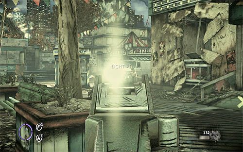 Tuż po dotarciu w okolice miejsca startu od prawej strony powinna nadjechać furgonetka - Fun and Games (1) | Opis przejścia The Darkness II - The Darkness II - poradnik do gry