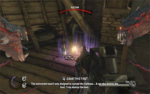 Zeskocz na niższy poziom i rozejrzyj się za reliktem po swojej prawej stronie - 21 - 29 | Relikty The Darkness II - The Darkness II - poradnik do gry