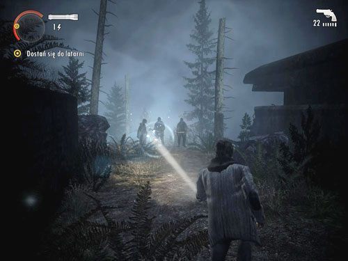 Korzystając z klawiszów [1]-[5] (przycisków D-pada) możesz wybierać między różnymi typami posiadanej broni - Alan Wake: Sen pisarza | Odcinek 1- Koszmar | Solucja - Alan Wake - poradnik do gry