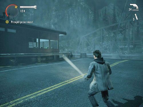Z baraku zeskocz na trawę, za siatką - Alan Wake: Elektrownia Bright Falls (1) | Odcinek 5- Pstrykacz | Solucja - Alan Wake - poradnik do gry