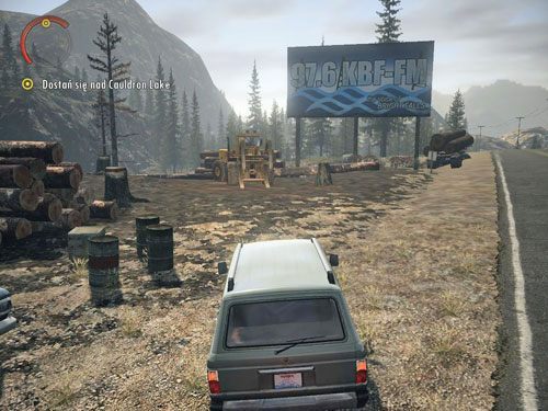 Gdy dotrzesz do małego tartaku, zatrzymaj się i zbadaj to miejsce - Alan Wake: W drodze nad Cauldron Lake (1) | Odcinek 6- Odjazd | Solucja - Alan Wake - poradnik do gry