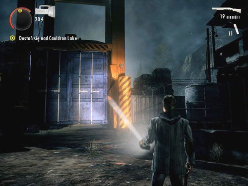 Gdy będzie po walce, skorzystaj ze wspomnianego wcześniej przełącznika - Alan Wake: W drodze nad Cauldron Lake (2) | Odcinek 6- Odjazd | Solucja - Alan Wake - poradnik do gry