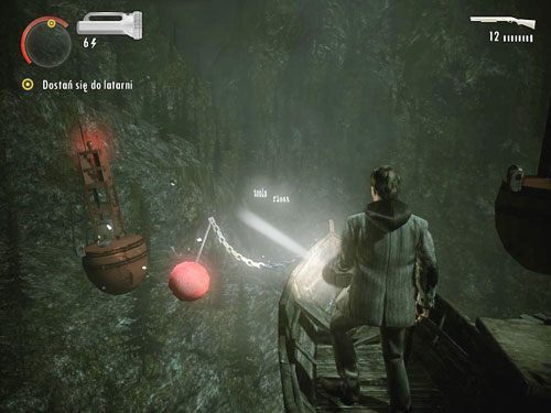 Stwórz również łódź (boat), którą odczepisz rozświetlając łańcuch - Alan Wake: Odcinek specjalny 2- Pisarz (1) | Odcinki specjalne | Solucja - Alan Wake - poradnik do gry