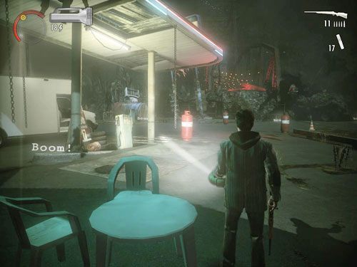 Znajdziesz się na stacji paliw - opuść pomieszczenie i wyjdź na zewnątrz - Alan Wake: Odcinek specjalny 2- Pisarz (2) | Odcinki specjalne | Solucja - Alan Wake - poradnik do gry