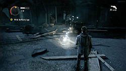 Czarna maź zalegająca na ziemi jest nieszkodliwa dopóki bohater w nią nie wdepnie - Alan Wake: Przeciwnicy - pozostali - Alan Wake - poradnik do gry