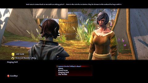 Jak użyjesz jej na pierścieniu, kobieta da ci kilka dodatkowych sztuk złota - The Wolds (1) | Zadania poboczne w Kingdoms of Amalur Reckoning - Kingdoms of Amalur: Reckoning - poradnik do gry