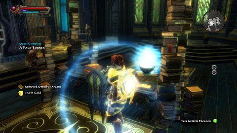 Po pokonaniu grupki stworów ponownie zajrzyj do książki, a następnie wróć do Idrisa czekającego w bibliotece Scholia Arcana - Rathir (3) | Zadania poboczne w Kingdoms of Amalur Reckoning - Kingdoms of Amalur: Reckoning - poradnik do gry