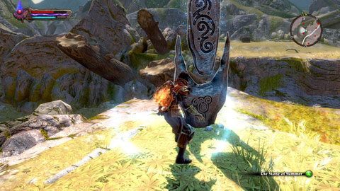 Kamień stoi przy urwisku obok ścieżki - Summer | Kamienie Lorestone w Kingdoms of Amalur Reckoning | Kraina Plains of Erathell - Kingdoms of Amalur: Reckoning - poradnik do gry