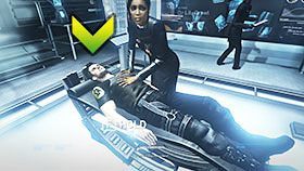 Po wyjściu z windy od razu skręć w prawo, a znajdziesz tam wizytówkę, migającą na stoliku w kącie - Rozdział 6- Eurocorp | Kampania w Syndicate - Syndicate - singleplayer - poradnik do gry