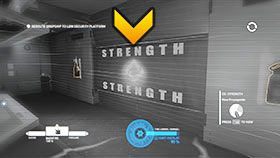 W środku, obok stołu z mapą znajdziesz monitor z logiem korporacji, a wraz z nim kolejny element propagandy - Rozdział 9- La Ballena | Kampania w Syndicate - Syndicate - singleplayer - poradnik do gry