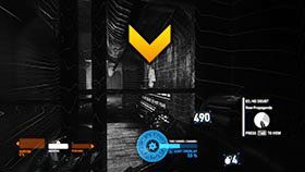 Na końcu korytarza dotrzesz do kraty, za którą znajduje się logo EuroCorp, czyli i propaganda - Rozdział 14- The Wall | Kampania w Syndicate - Syndicate - singleplayer - poradnik do gry