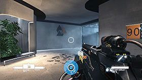 Rozdział 18: logo pod pomostem prowadzącym do następnego etapu - Propaganda | Wizytówki i Propaganda - Lokacje w Syndicate - Syndicate - singleplayer - poradnik do gry