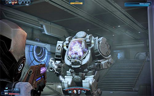 Otwarcie drugich drzwi doprowadzi do wyświetlenia cut-scenki ukazującej adeptów akademii broniących się przed atakującymi siłami Cerberusa - Mass Effect 3: Akademia Grissoma - Awaryjna ewakuacja - solucja - Mass Effect 3 - poradnik do gry