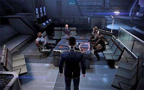 Ostatnie trzecie zdjęcie wykonaj na zachód od doku E28, a konkretnie w miejscu, w którym James powinien grać w pokera (powyższy screen) - Mass Effect 3: Cytadela - Inspirujące historie - solucja, opis przejścia - Mass Effect 3 - poradnik do gry