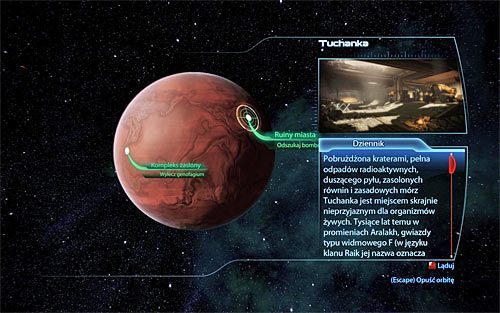 O znajdującej się na planecie Tuchanka bombie, którą siły Cerberusa zamierzają zdetonować, po raz pierwszy dowiesz się w końcówce głównego questu Tuchanka: Pluton turian - Mass Effect 3: Tuchanka - Bomba - solucja, opis przejścia - Mass Effect 3 - poradnik do gry