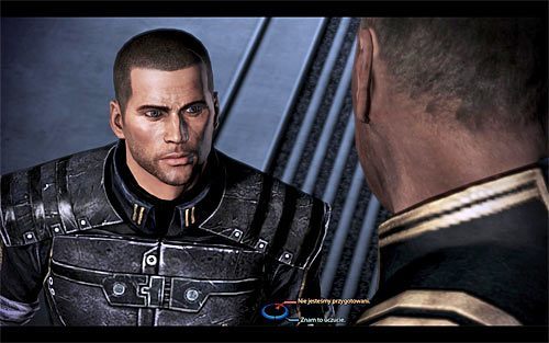 Grę rozpoczyna seria scenek przerywnikowych i jedyne na co warto zwrócić uwagę, to możliwość dwukrotnego wyboru reakcji na wypowiedzi rozmówców - Mass Effect 3: Priorytet, Ziemia - solucja, opis przejścia - Mass Effect 3 - poradnik do gry