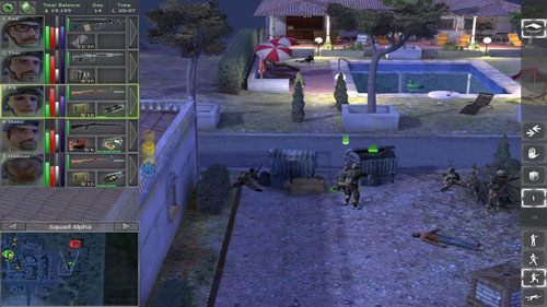 Będzie tam kilka kontenerów na śmieci, zza których możemy zacząć strzelać do ochroniarzy wokół basenu - Pozostałe lokacje (1) - Lokacje - Jagged Alliance: Back in Action - poradnik do gry