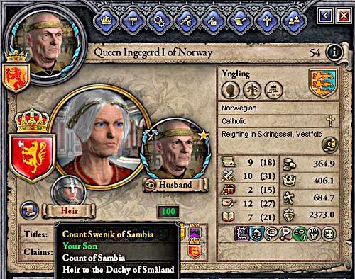 Latka lecą. - Jak zdobyć tytuł dzięki mariażowi w Crusader Kings II? | Ród i Dziedziczenie - Crusader Kings II - poradnik do gry