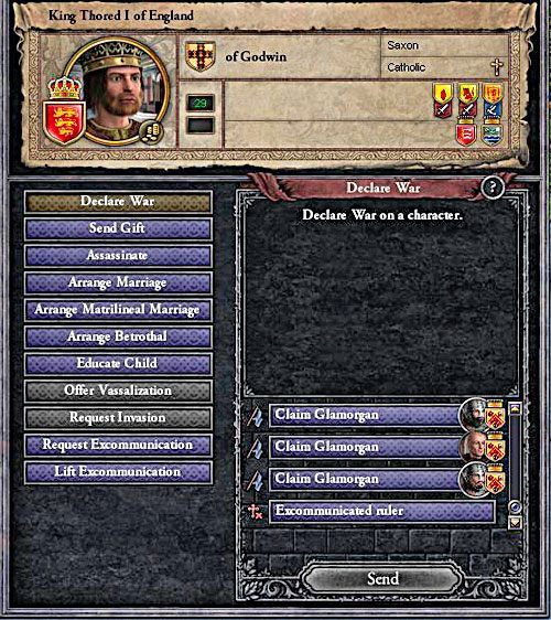 Każdy pretekst jest dobry. - Jak wypowiedzieć wojnę? | Militaria w Crusader Kings II - Crusader Kings II - poradnik do gry