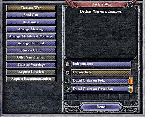 Książe może stać się królem - wystarczy wygrać wojnę. - Jak wypowiedzieć wojnę? | Militaria w Crusader Kings II - Crusader Kings II - poradnik do gry