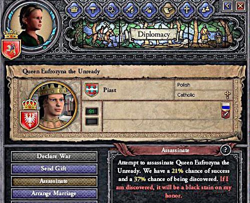 Polityka jest bezlitosna - jeśli trzeba zabić własną matkę, to należy to zrobić. - Wstęp do dyplomacji | Dyplomacja w Crusader Kings II - Crusader Kings II - poradnik do gry