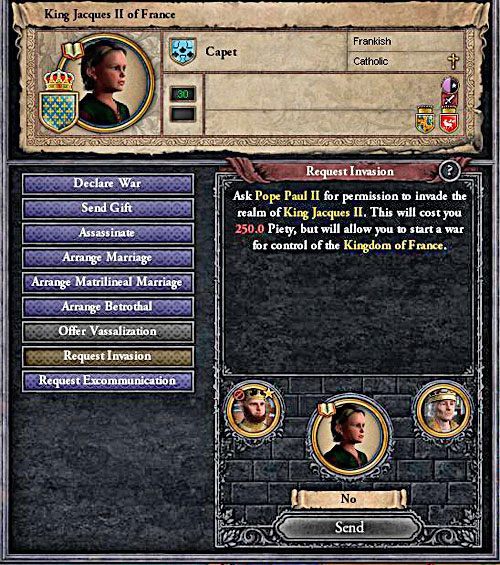 Papież może decydować o całych królestwach - nie warto go denerwować. - Podstawy Religii w Crusader Kings II | Religia - Crusader Kings II - poradnik do gry