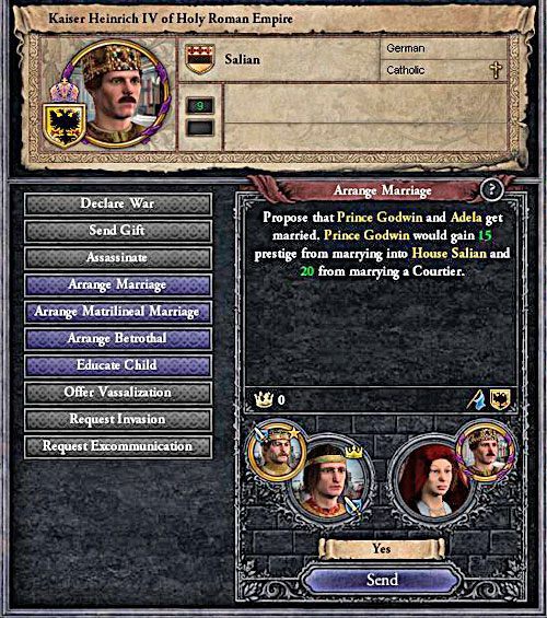 Księżniczka niemiecka to dobra partia - dostarczy sporo gotówki. - Stamford Bridge w Crusader Kings II | Oficjalne scenariusze - Crusader Kings II - poradnik do gry
