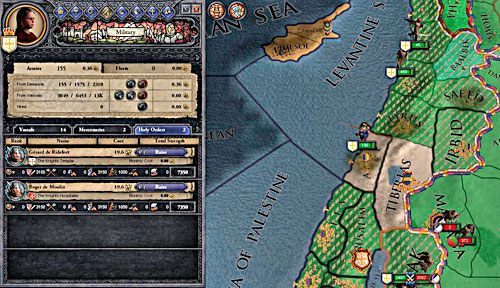 Większość mieszkańców państwa to muzułmanie - bez zakonów i najemników trudno utworzyć sensowną armię. - Trzecia krucjata w Crusader Kings II | Oficjalne scenariusze - Crusader Kings II - poradnik do gry