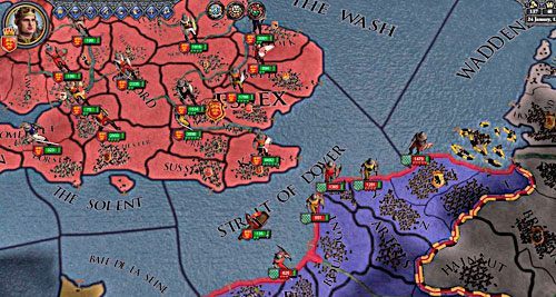 Francuzi spodziewają się desantu - należy zmiażdżyć ich ilością wojsk. - Wojna stuletnia w Crusader Kings II | Oficjalne scenariusze - Crusader Kings II - poradnik do gry