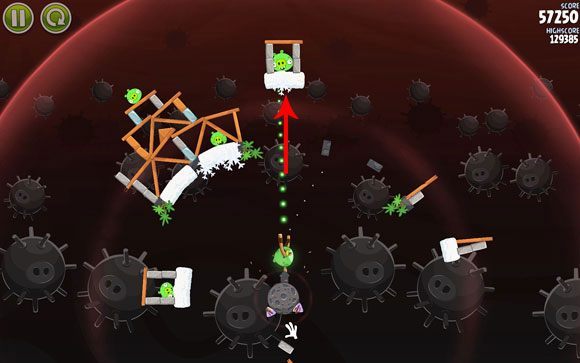 Bash-a wyślij centralnie w górę - Level 3-15 | Danger Zone | Angry Birds Space - Angry Birds Space - poradnik do gry