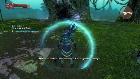 Po krótkiej wymianie zdań kobieta stworzy portal, który zabierze cię na Dannestar Isle - Echoes of the Past | Opis przejścia Kingdoms of Amalur Reckoning - Kingdoms of Amalur: Reckoning - poradnik do gry