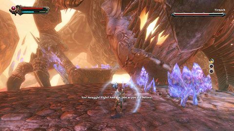 Jeśli zabierzesz smoczycy odpowiednio dużą ilość życia, zostaniesz przeniesiony w inną część lokacji - Reckoning | Opis przejścia Kingdoms of Amalur Reckoning - Kingdoms of Amalur: Reckoning - poradnik do gry