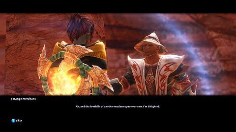 Zaraz po wejściu do Red Marches od strony Alserund spotkasz na swojej drodze dziwnego mężczyznę M1(1) - The Red Marches (1) | Zadania poboczne Kingdoms of Amalur Reckoning - Kingdoms of Amalur: Reckoning - poradnik do gry