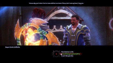W zależności od dokonanego wcześniej wyboru, twoim kolejnym zadaniem będzie zabicie burmistrza lub Adatha - Apotyre (1) | Zadania poboczne w Kingdoms of Amalur Reckoning - Kingdoms of Amalur: Reckoning - poradnik do gry
