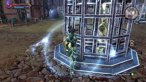 Na środku miasteczka Whitestone stoi klatka, w której uwięziono Stega Darkvari - Apotyre (1) | Zadania poboczne w Kingdoms of Amalur Reckoning - Kingdoms of Amalur: Reckoning - poradnik do gry
